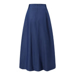 cambioprcaribe Skirt Easy Summer Denim Long Skirt