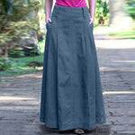 cambioprcaribe Skirt Light Blue / S Easy Summer Denim Long Skirt