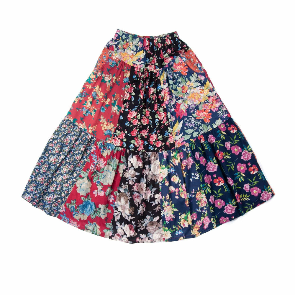 cambioprcaribe Skirts Floral Random Patchwork Skirt