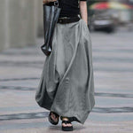 cambioprcaribe Skirts Light Grey / S Florence Oversized Vintage Maxi Skirt