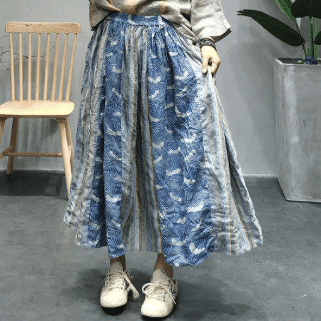 cambioprcaribe Skirts Vintage Patchwork Blue Hippie Skirt