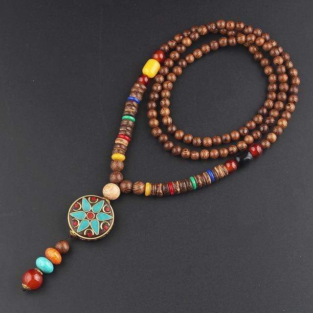 Starseed Wooden Mala Bead Necklace