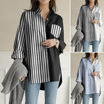 cambioprcaribe Striped Korean Patchwork Shirt