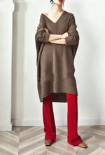 cambioprcaribe Sweater Dresses Averi V-neck Sweater Midi Dress