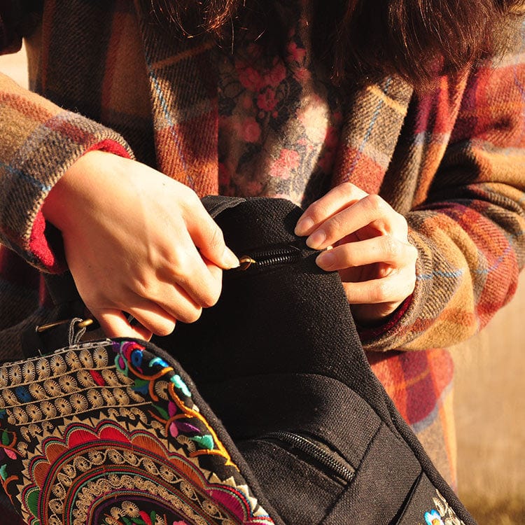 cambioprcaribe Tibet Mandala Embroidered Backpack