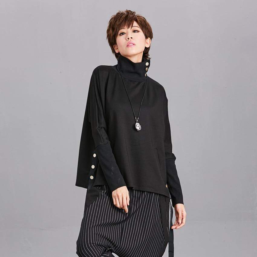 cambioprcaribe Tops Black Turtleneck Long Sleeve Shirt