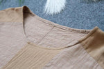 cambioprcaribe Tops Irregular Length Cotton Linen T-shirt | Lotus