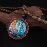Tribal Peacock Feather Necklace