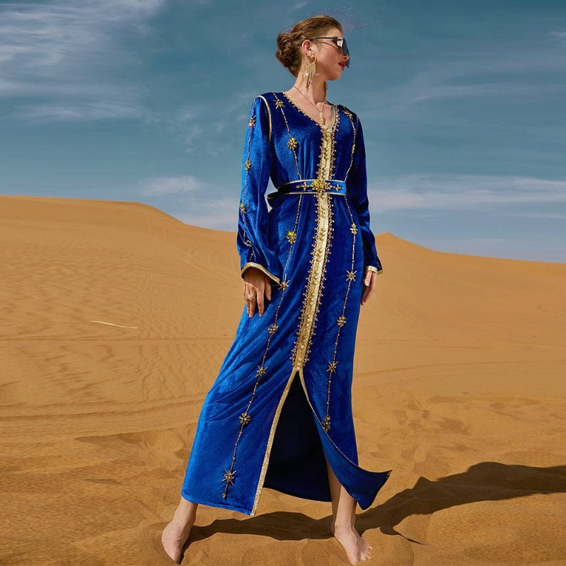 cambioprcaribe Velvet Desert Maxi Dress