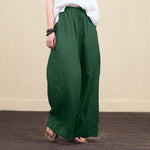 cambioprcaribe Wide Leg Cotton Linen Pants