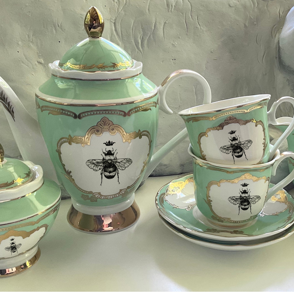 vintage porcelain tea set