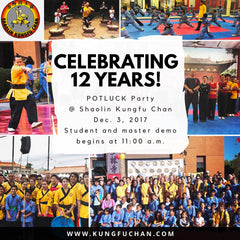 Shaolin Kungfu Chan's 12th year anniversary celebration kicks off Dec. 3, 2017