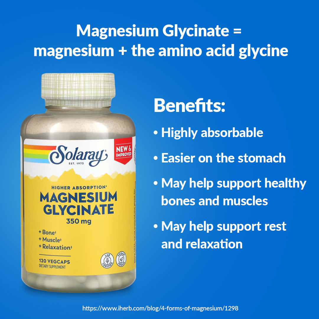 Solaray, High Absorption Magnesium Glycinate, 350 mg, 120 VegCaps