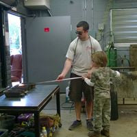 Glassblowing at age 5