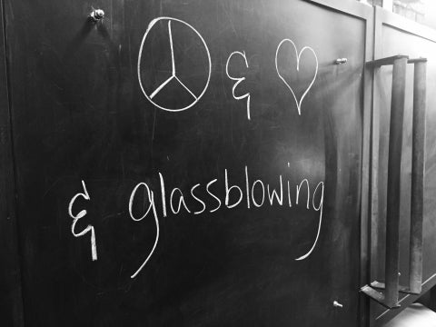 Giving back - peace and love and glassblowing