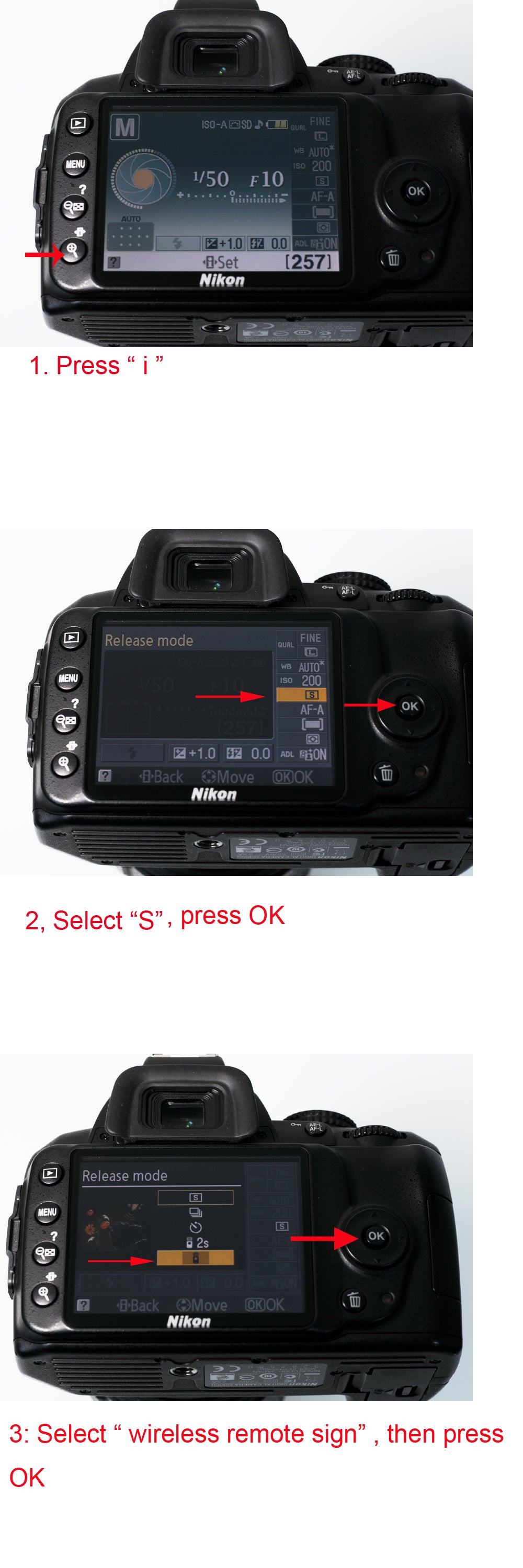 How to set the remote control on Nikon D3300 D3200 D3000 – Foto&Tech