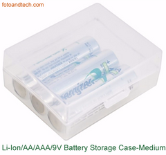 Medium Li-Ion AA AAA 9V Battery Case