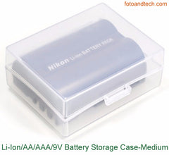 Clear Medium Plastic Battery Storage Case Organizer