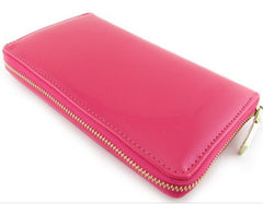 single zip xl wallet in fuchsia