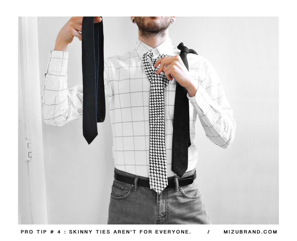 MIZU guide to the right necktie Size
