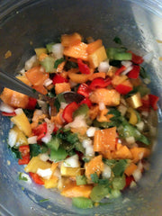 Papaya Tomatillo Salsa