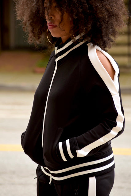 Slit Shoulder Track Suit