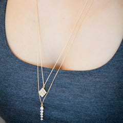 Leah Alexandra Honeycomb and Celeste Necklaces Layered