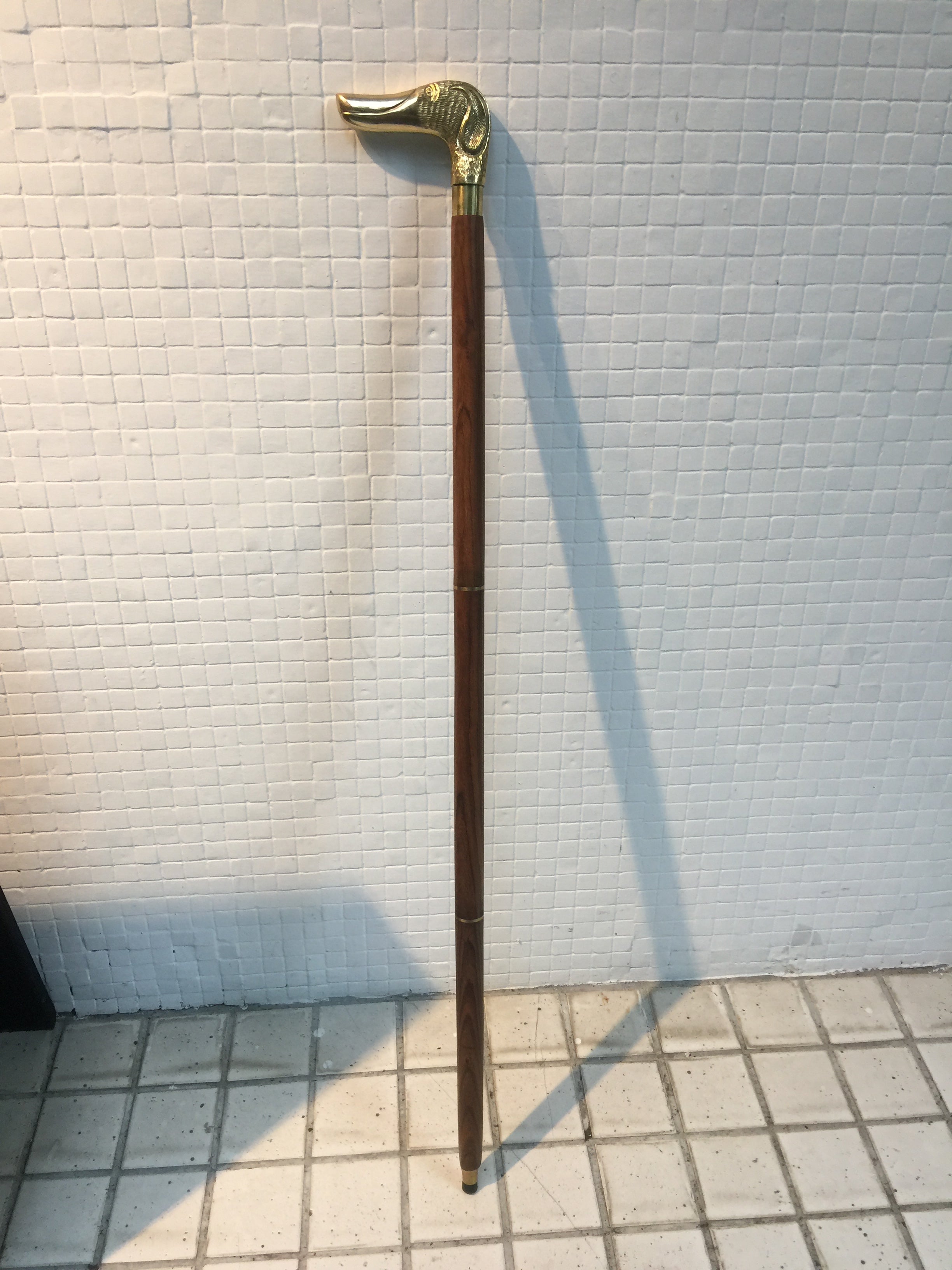 手杖i黄铜原木狗手杖