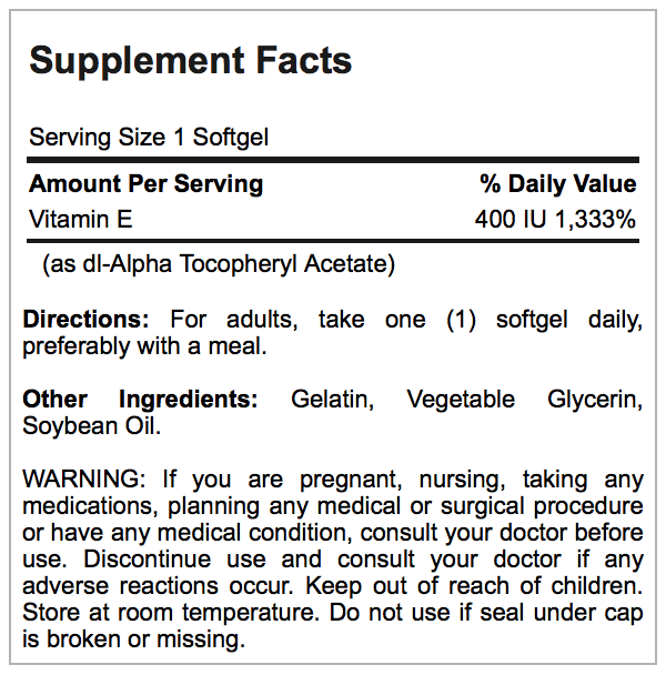 Vitamin E-400 IU