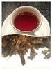 montage of oriental spice leaves and tea