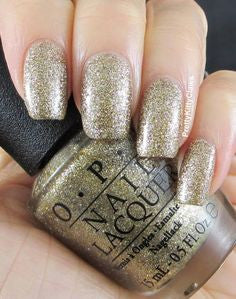 opi gold sparkle nail polish