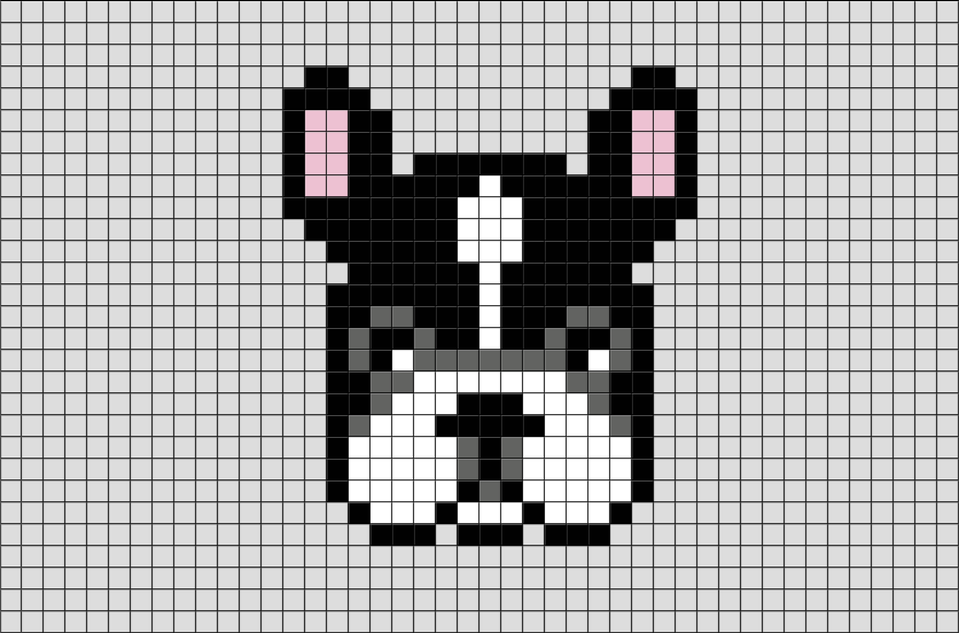 Bulldog Pixel Art – BRIK