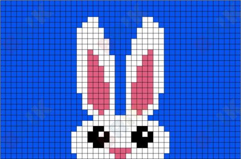 Easter Bunny Pixel Art – BRIK