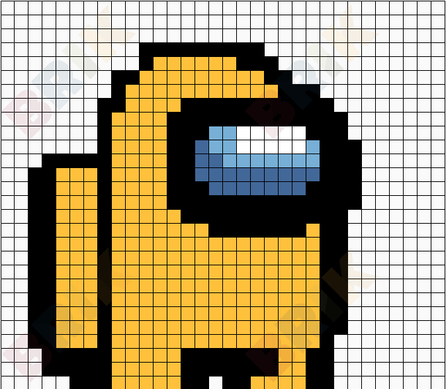 Pixel Art Grid Among Us Amongus Among Us Game Character Egg Pic Omnom