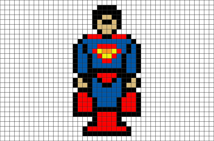 Superman 1 Pixel Art – BRIK