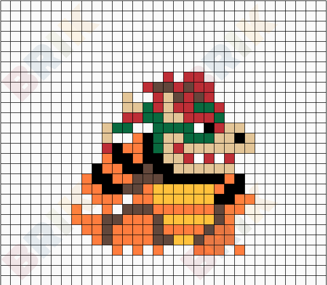 Featured image of post Bowser Mario Pixel Art Grid