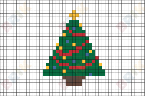 Christmas Tree Pixel Art – BRIK