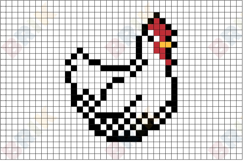 Chicken Pixel Art – BRIK