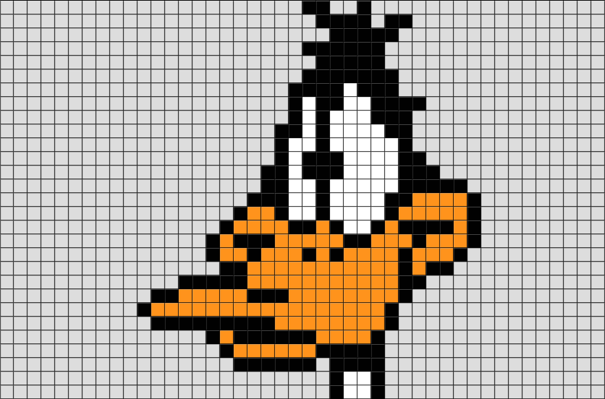 Daffy Duck Pixel Art – BRIK