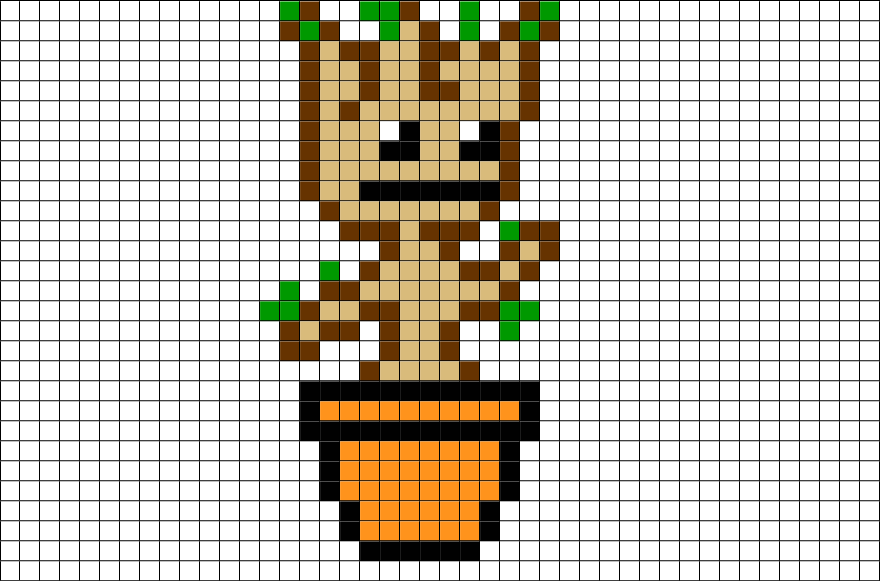 pixel groot dancing template 8bit