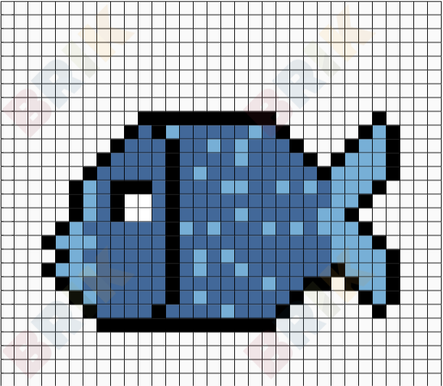 Fish Pixel Art Brik
