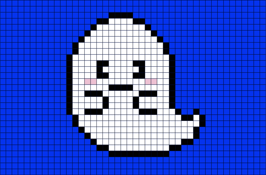 Ghost Pixel Art BRIK