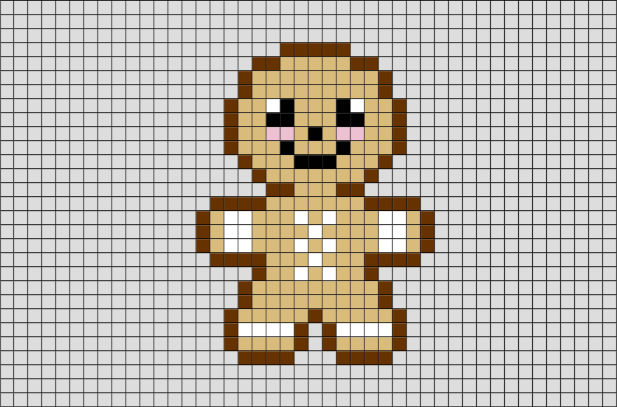 Gingerbread Man Pixel Art – BRIK