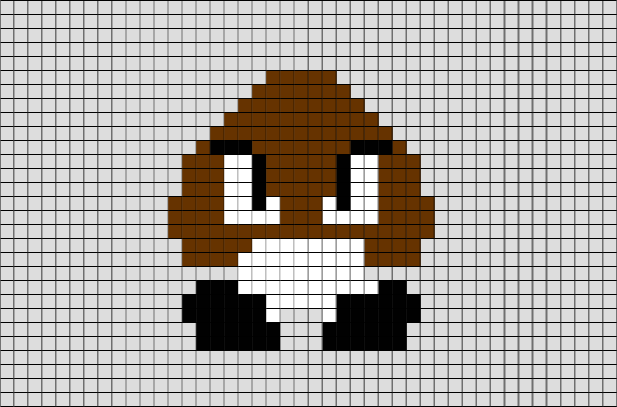 Goomba Mario Pixel Art Brik 3996