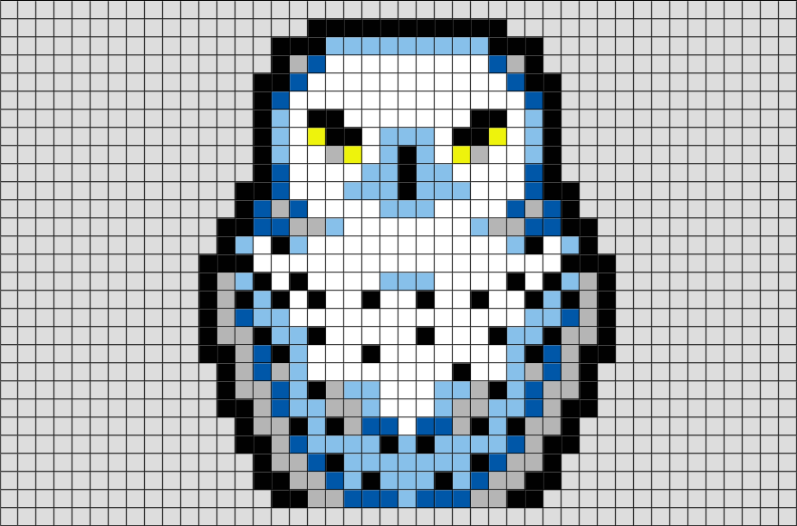 Harry Potter Hedwig Pixel Art – BRIK