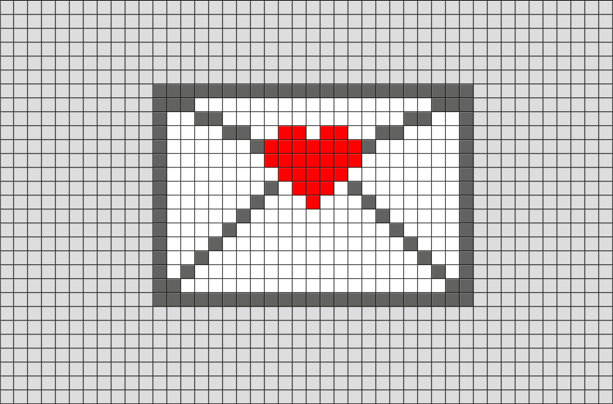 Love Letter Pixel Art – BRIK