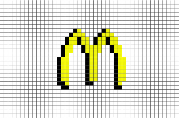 McDonalds Logo Pixel Art – BRIK