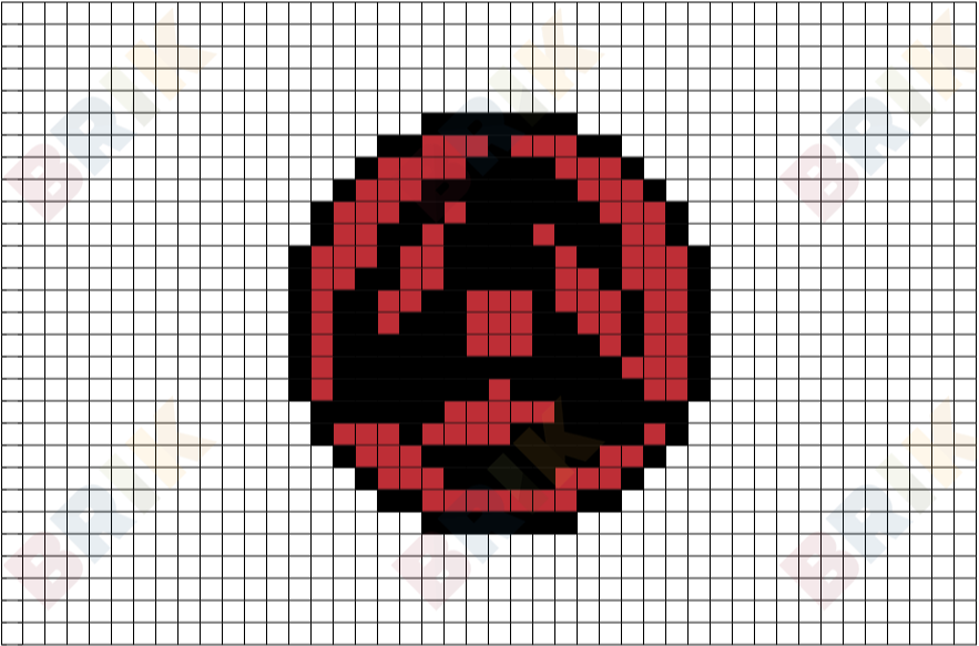 Obito's Sharingan Pixel Art – BRIK