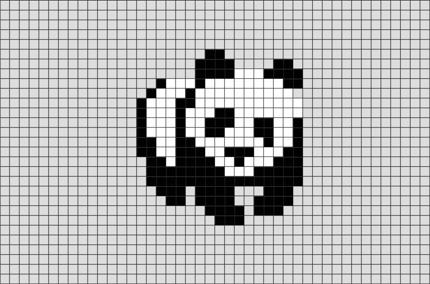 pixel art panda