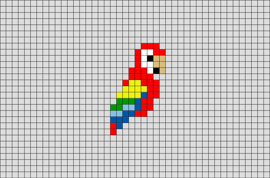 parrot pixel art pixel art pixel 8bit parrot bird